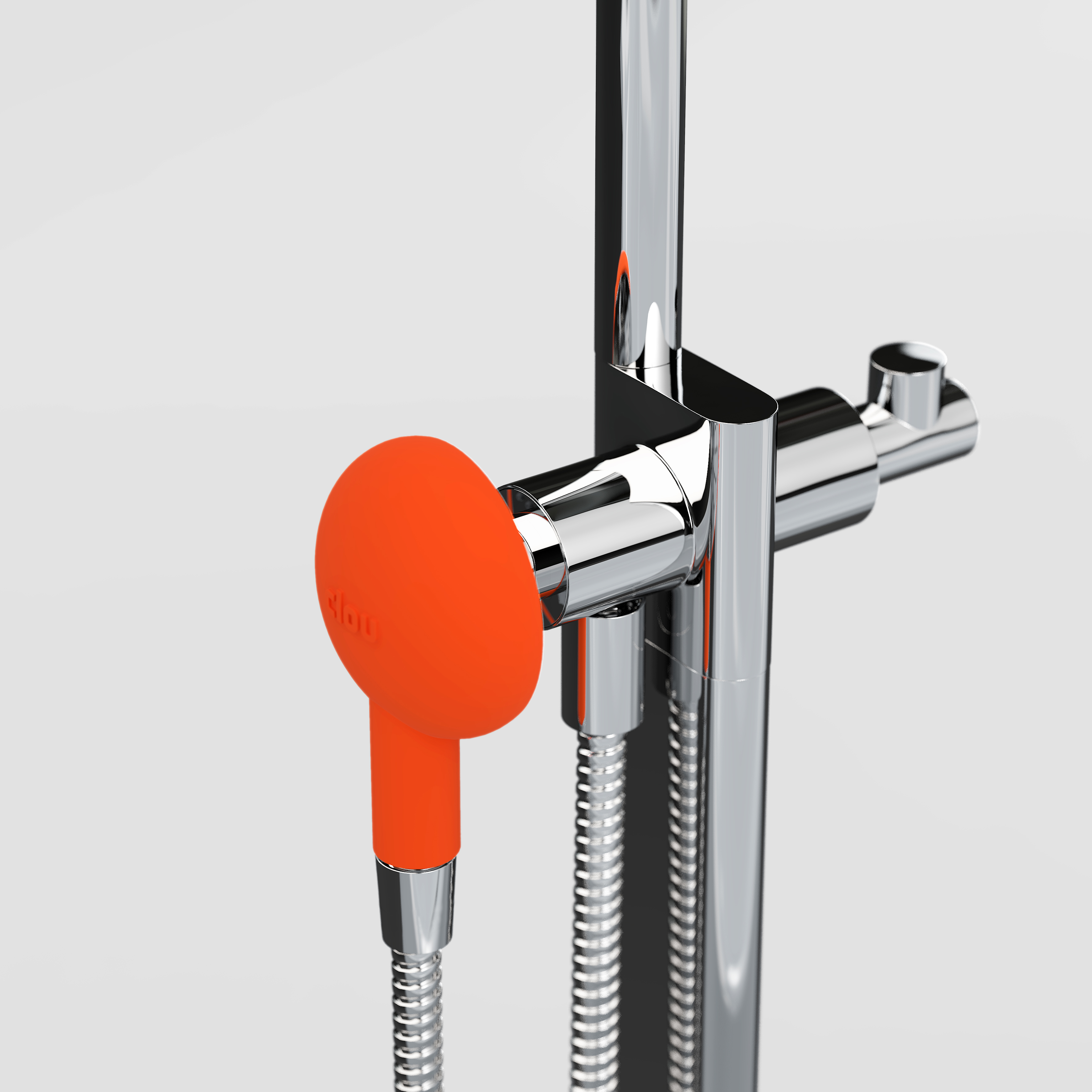 Clou Kaldur handdouche oranje soft-touch 1/2" aansluiting CL/06.25005